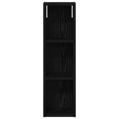 vidaXL Bathroom Wall Cabinet Black Oak 20 x 14 x 70 cm Engineered wood