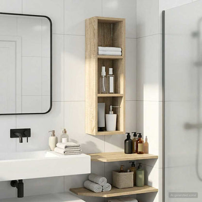 vidaXL Bathroom Wall Cabinet Sonoma Oak 20 x 14 x 70 cm
