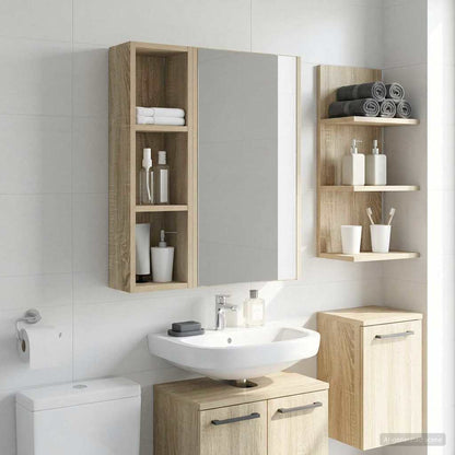 vidaXL Bathroom Wall Cabinet Sonoma Oak 20 x 14 x 70 cm