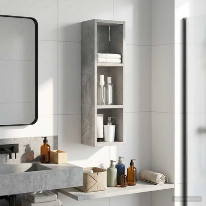 vidaXL Bathroom Wall Cabinet Concrete Grey 20 x 14 x 70 cm