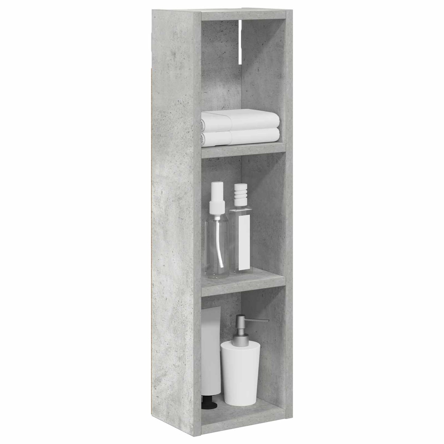 vidaXL Bathroom Wall Cabinet Concrete Grey 20 x 14 x 70 cm