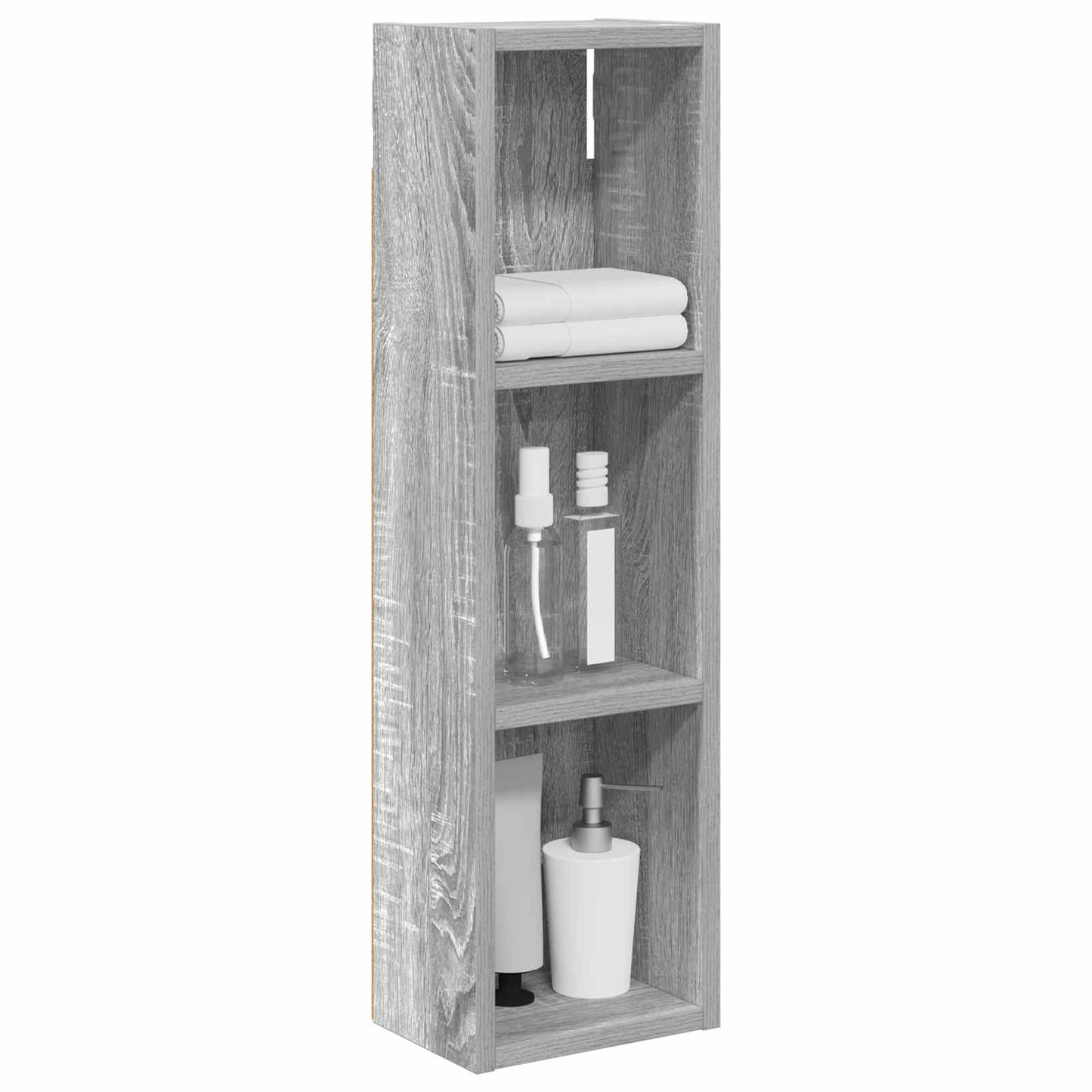 vidaXL Bathroom Wall Cabinet Grey Sonoma 20 x 14 x 70 cm