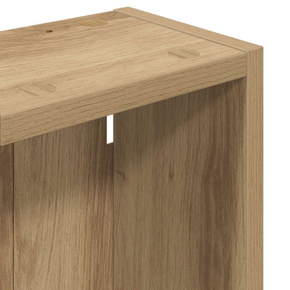 vidaXL Bathroom Wall Cabinet with Shelf Artisian Oak 20 x 14 x 70 cm