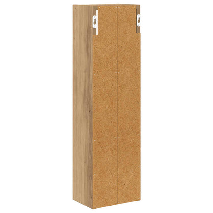 vidaXL Bathroom Wall Cabinet with Shelf Artisian Oak 20 x 14 x 70 cm