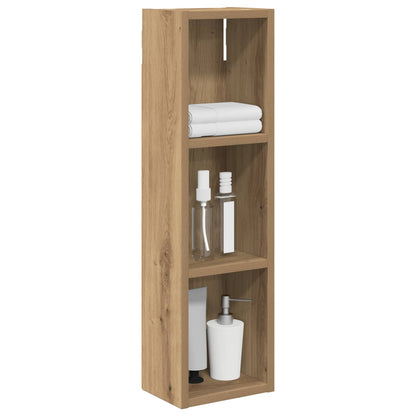 vidaXL Bathroom Wall Cabinet with Shelf Artisian Oak 20 x 14 x 70 cm