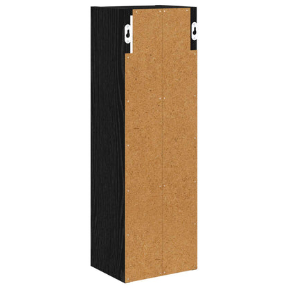 vidaXL Bathroom Wall Cabinet Black Oak 20 x 16 x 62.5 cm