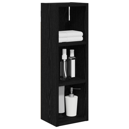 vidaXL Bathroom Wall Cabinet Black Oak 20 x 16 x 62.5 cm