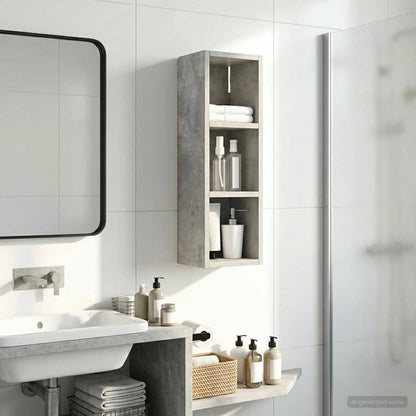 vidaXL Bathroom Wall Cabinet Concrete Grey 20 x 16 x 62.5 cm