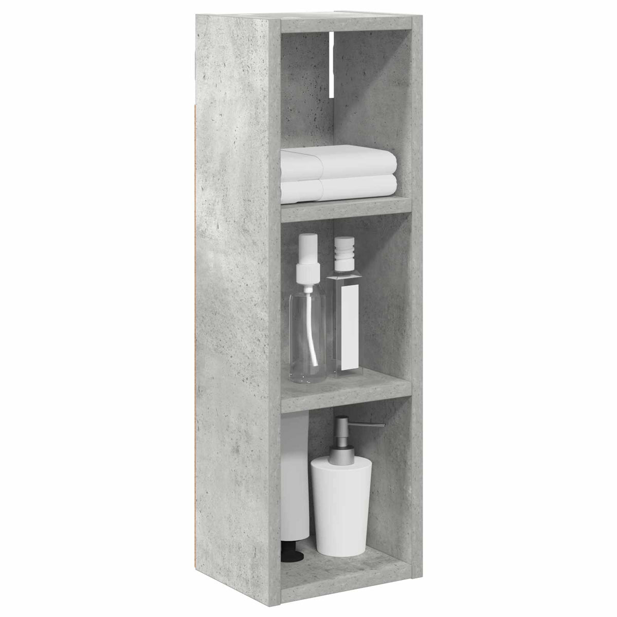 vidaXL Bathroom Wall Cabinet Concrete Grey 20 x 16 x 62.5 cm