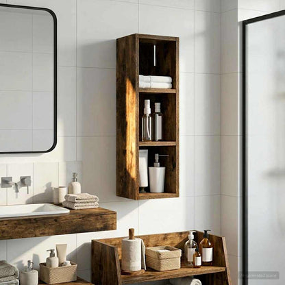 vidaXL Bathroom Wall Cabinet Smoked Oak 20 x 16 x 62.5 cm