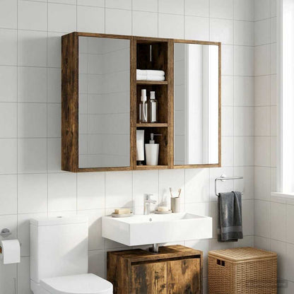 vidaXL Bathroom Wall Cabinet Smoked Oak 20 x 16 x 62.5 cm