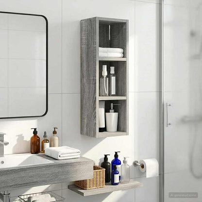 vidaXL Bathroom Wall Cabinet Grey Sonoma 20 x 16 x 62.5 cm