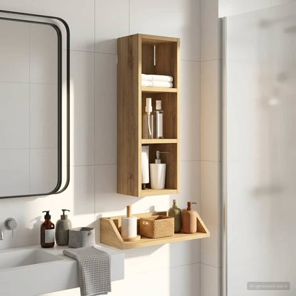 vidaXL Bathroom Wall Cabinet Artisan Oak 20 x 16 x 62.5 cm