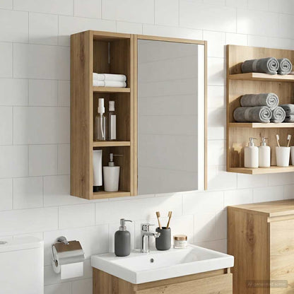 vidaXL Bathroom Wall Cabinet Artisan Oak 20 x 16 x 62.5 cm