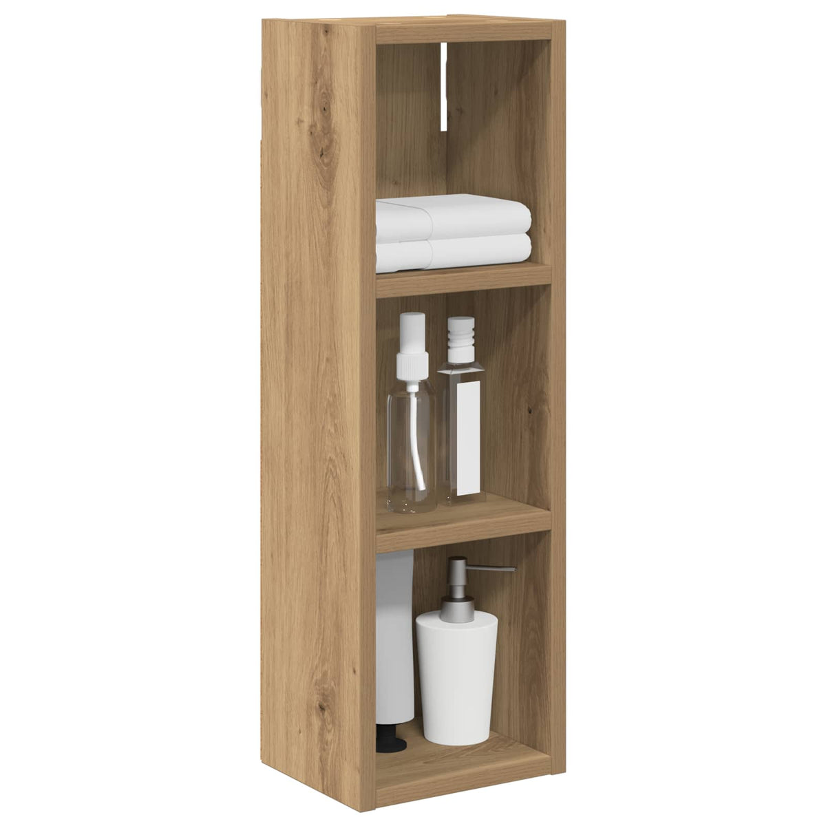 vidaXL Bathroom Wall Cabinet Artisan Oak 20 x 16 x 62.5 cm