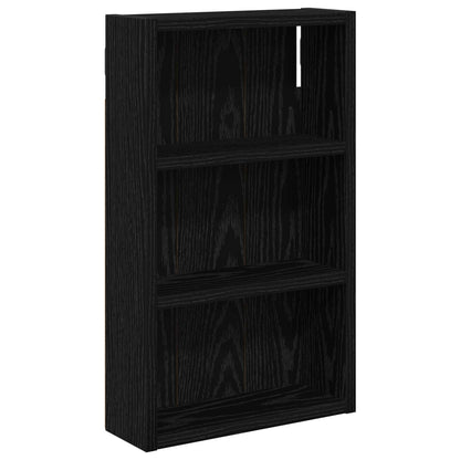 vidaXL Bathroom Wall Cabinet Black Oak 30 x 10 x 50 cm Engineered wood