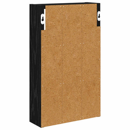vidaXL Bathroom Wall Cabinet Black Oak 30 x 10 x 50 cm Engineered wood
