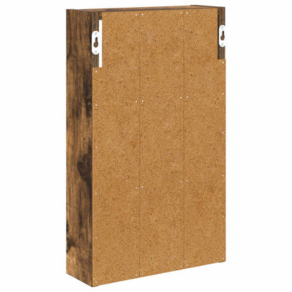 vidaXL Bathroom Wall Cabinet Smoked Oak 30 x 10 x 50 cm