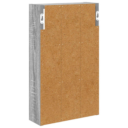 vidaXL Bathroom Wall Cabinet Grey Sonoma 30 x 10 x 50 cm