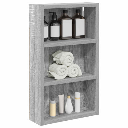 vidaXL Bathroom Wall Cabinet Grey Sonoma 30 x 10 x 50 cm