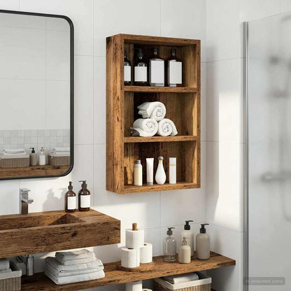 vidaXL Bathroom Wall Cabinet Old Wood 30 x 10 x 50 cm Engineered wood