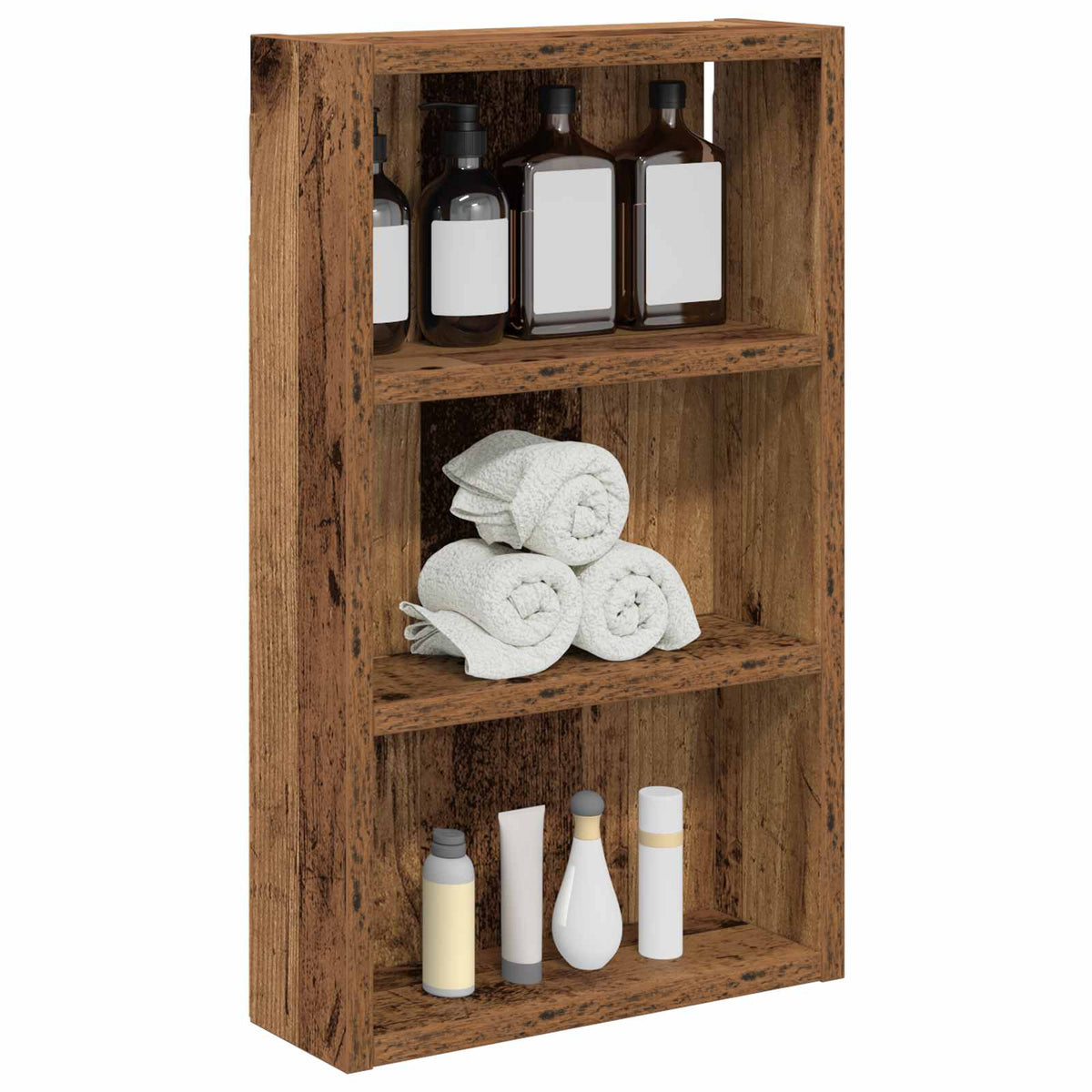 vidaXL Bathroom Wall Cabinet Old Wood 30 x 10 x 50 cm Engineered wood