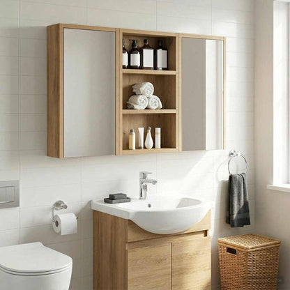 vidaXL Bathroom Wall Cabinet Artisan Oak 30 x 10 x 50 cm