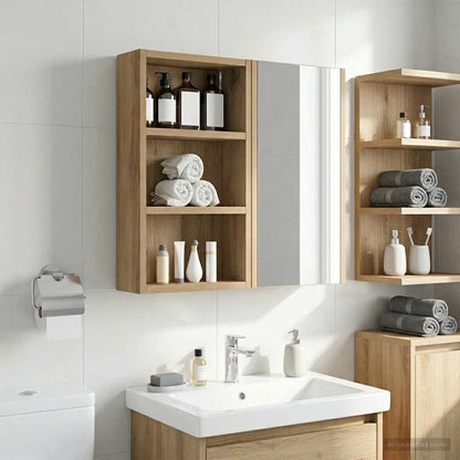 vidaXL Bathroom Wall Cabinet Artisan Oak 30 x 10 x 50 cm