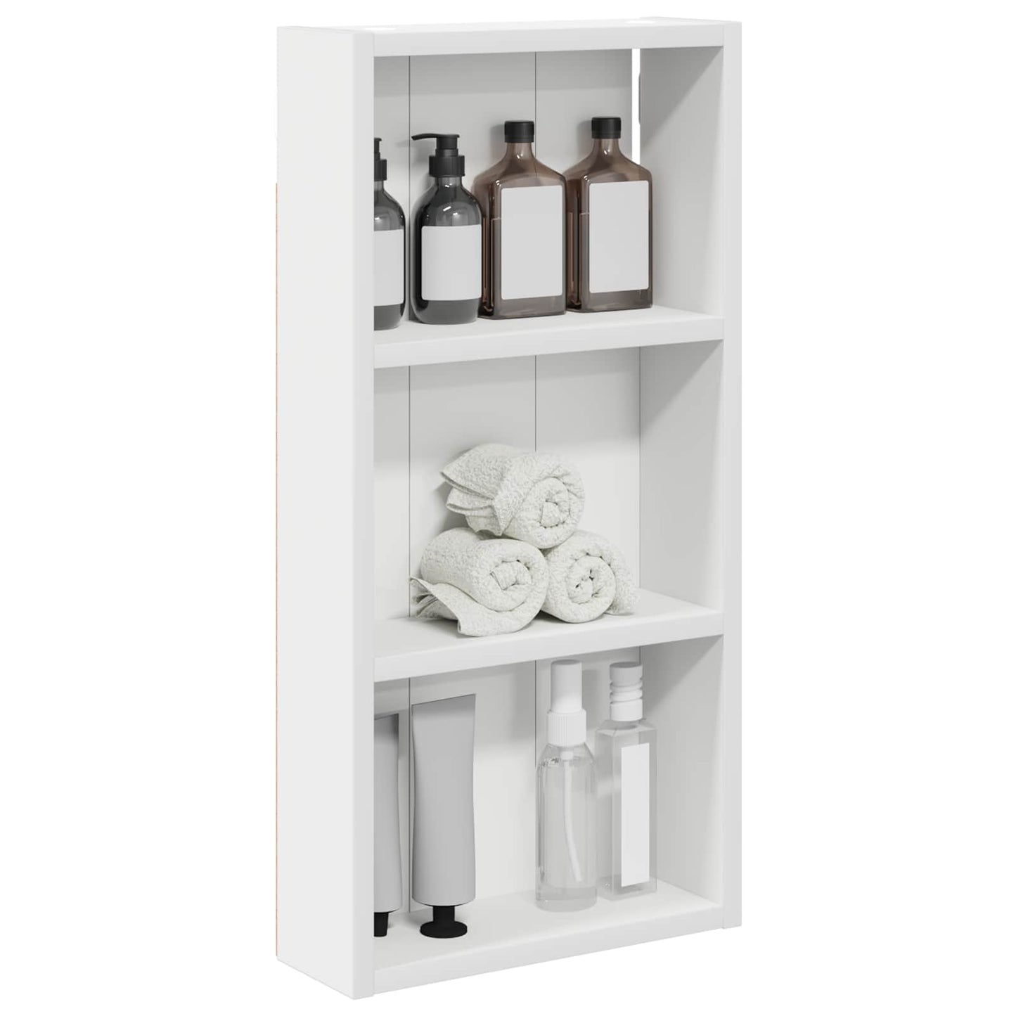 vidaXL Bathroom Wall Cabinet White 30 x 10 x 60.5 cm Engineered wood