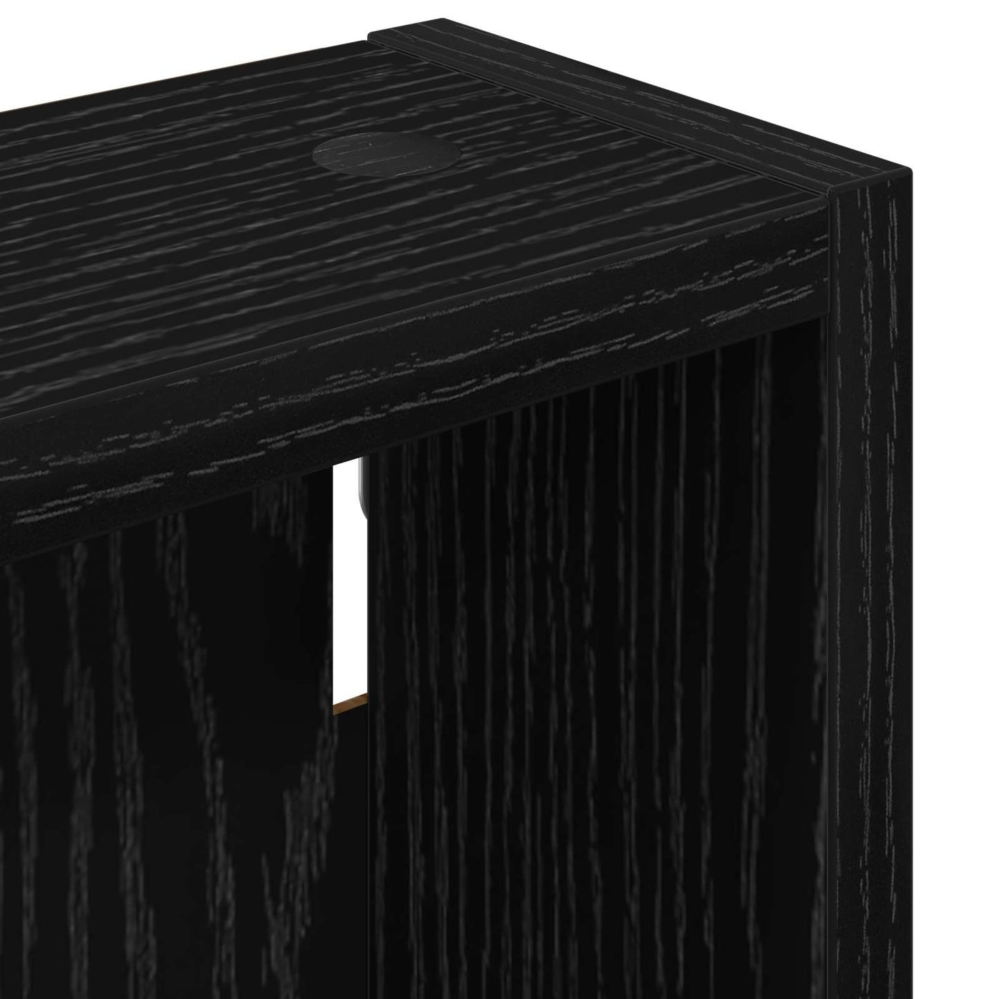 vidaXL Bathroom Wall Cabinet with Shelf Black Oak 30 x 10 x 60.5 cm