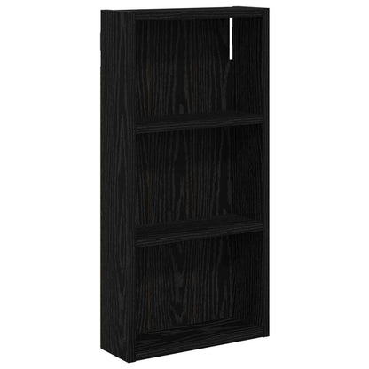 vidaXL Bathroom Wall Cabinet Black Oak 30 x 10 x 60.5 cm