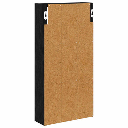 vidaXL Bathroom Wall Cabinet Black Oak 30 x 10 x 60.5 cm