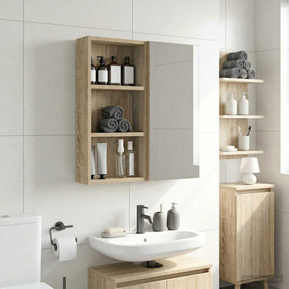 vidaXL Bathroom Wall Cabinet with Shelf Sonoma Oak 30 x 10 x 60.5 cm