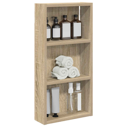 vidaXL Bathroom Wall Cabinet with Shelf Sonoma Oak 30 x 10 x 60.5 cm