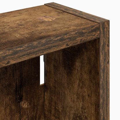 vidaXL Bathroom Wall Cabinet with Shelf Smoked Oak 30 x 10 x 60.5 cm