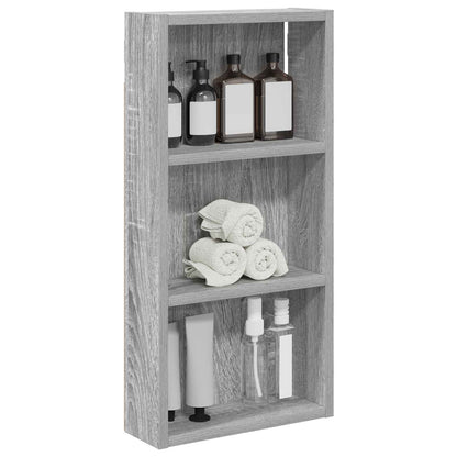 vidaXL Bathroom Wall Cabinet Grey Sonoma 30 x 10 x 60.5 cm
