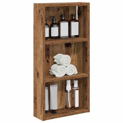 vidaXL Bathroom Wall Cabinet Old Wood 30 x 10 x 60.5 cm