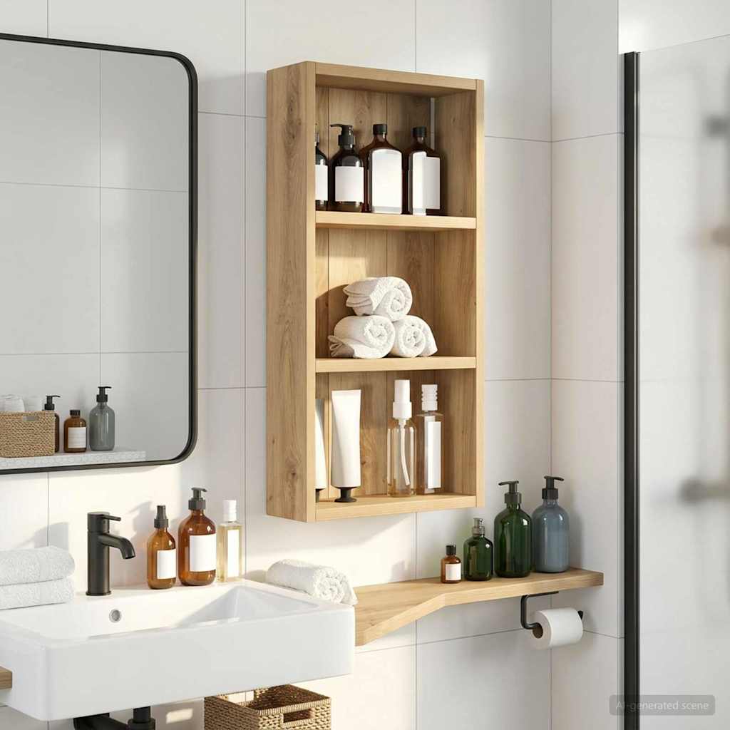 vidaXL Bathroom Wall Cabinet Artisian Oak 30 x 10 x 60.5 cm
