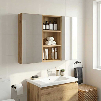 vidaXL Bathroom Wall Cabinet Artisian Oak 30 x 10 x 60.5 cm