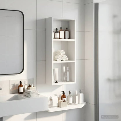 vidaXL Bathroom Wall Cabinet White 30 x 14 x 70 cm Engineered wood
