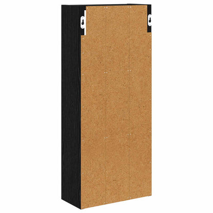 vidaXL Bathroom Wall Cabinet Black Oak 30 x 14 x 70 cm Engineered wood