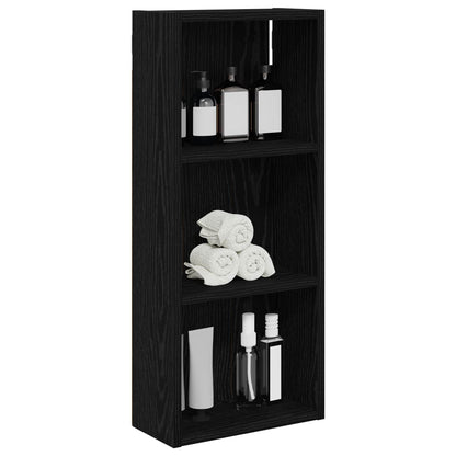 vidaXL Bathroom Wall Cabinet Black Oak 30 x 14 x 70 cm Engineered wood
