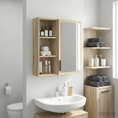 vidaXL Bathroom Wall Cabinet Sonoma Oak 30 x 14 x 70 cm