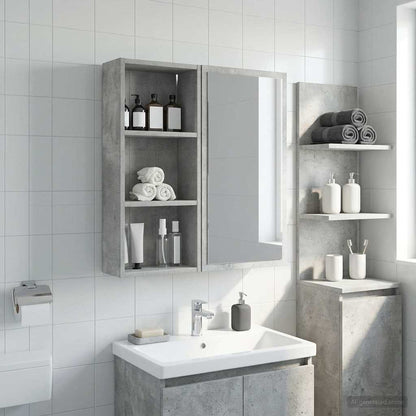 vidaXL Bathroom Wall Cabinet Concrete Grey 30 x 14 x 70 cm