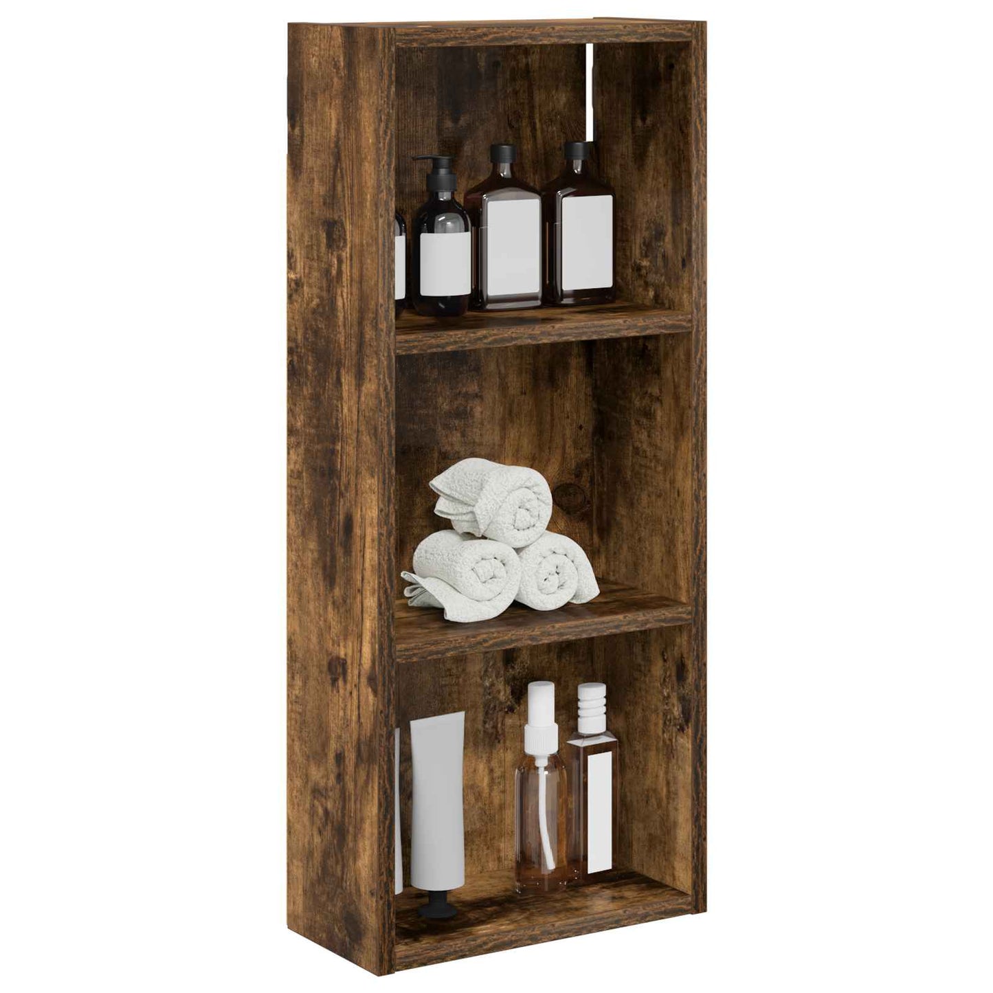 vidaXL Bathroom Wall Cabinet Smoked Oak 30 x 14 x 70 cm