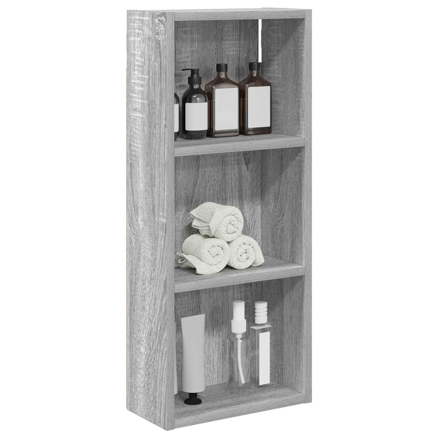 vidaXL Bathroom Wall Cabinet with Shelf Grey Sonoma 30 x 14 x 70 cm