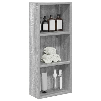 vidaXL Bathroom Wall Cabinet with Shelf Grey Sonoma 30 x 14 x 70 cm