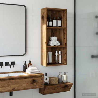 vidaXL Bathroom Wall Cabinet Old Wood 30 x 14 x 70 cm Engineered wood