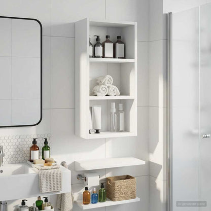 vidaXL Bathroom Wall Cabinet White 30 x 16 x 62.5 cm Engineered wood