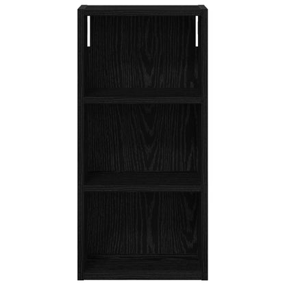 vidaXL Bathroom Wall Cabinet with Shelf Black Oak 30 x 16 x 62.5 cm